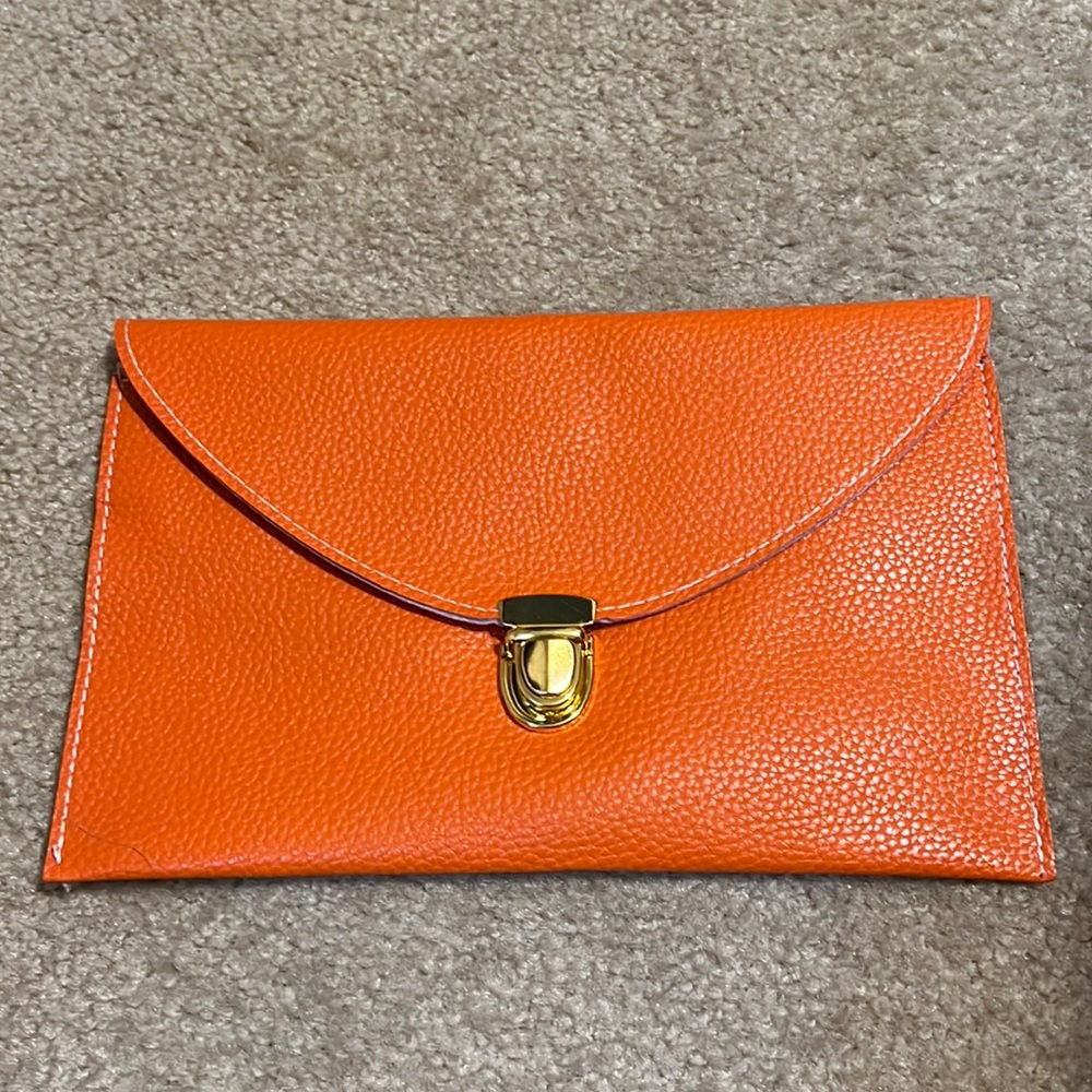 Burnt Orange Monogramable Clutch/Crossbody